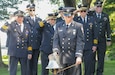 Red Bank firefighters ring a ceremonial bell for the fallen during the annual 9/11 commemoration held Sept. 11 in Red Bank, New Jersey. This year’s remembrance marked the 24th anniversary of the attacks on the Twin Towers of the World Trade Center in New York City, the Pentagon, and Flight 93 in the skies over Shanksville, Pennsylvania. (U.S. Army photo by Mr. Shawn Morris, 99th RD Public Affairs)
