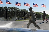 Airman cleaning