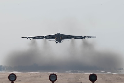 B-52 taking off
