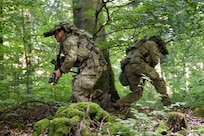 Airmen in woods