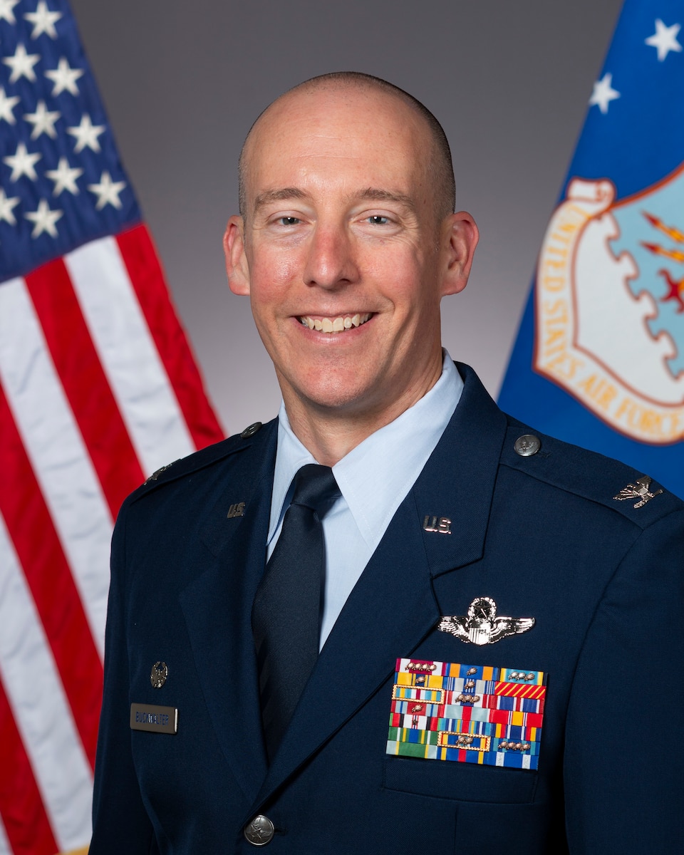 Col. Hans N. Buckwalter is the Commander, 412th Electronic Warfare Group, Edwards Air Force Base, California.