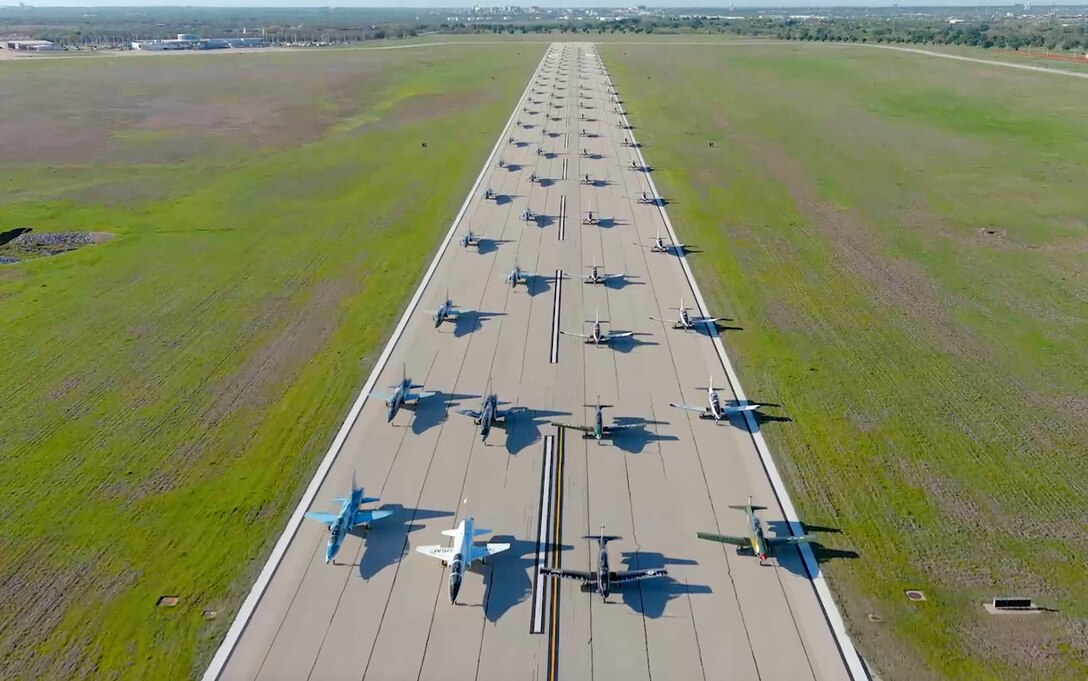 Four thousand Airmen and 80 aircraft participated in a one-of-a-kind elephant walk April 7, 2023, at Sheppard Air Force Base, Texas. Technical training students from the 82nd Training Wing joined 40 T-38 Talon and 40 T-6A Texan trainer aircraft from the 80th Flying Training Wing on the runway to shine a spotlight on the importance of training as the foundation of airpower.