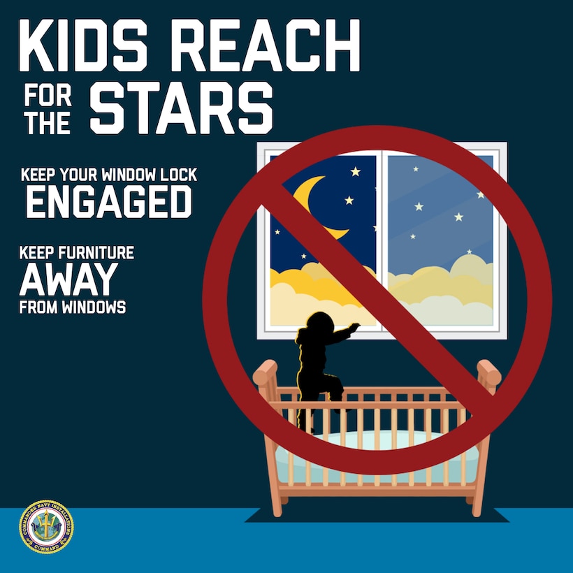 The Angel Lock has been installed in all Navy Housing worldwide in an effort to limit the number of incidents related to falls from second story and above windows.
