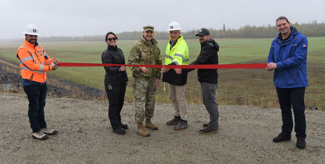 The newly constructed concrete barrier reaches up to 65 feet deep, adding stability to the foundations of Moose Creek Dam and limiting internal erosion during periods of flooding.