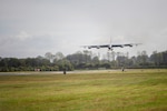 A B-52 Stratofortress comes in for a landing
