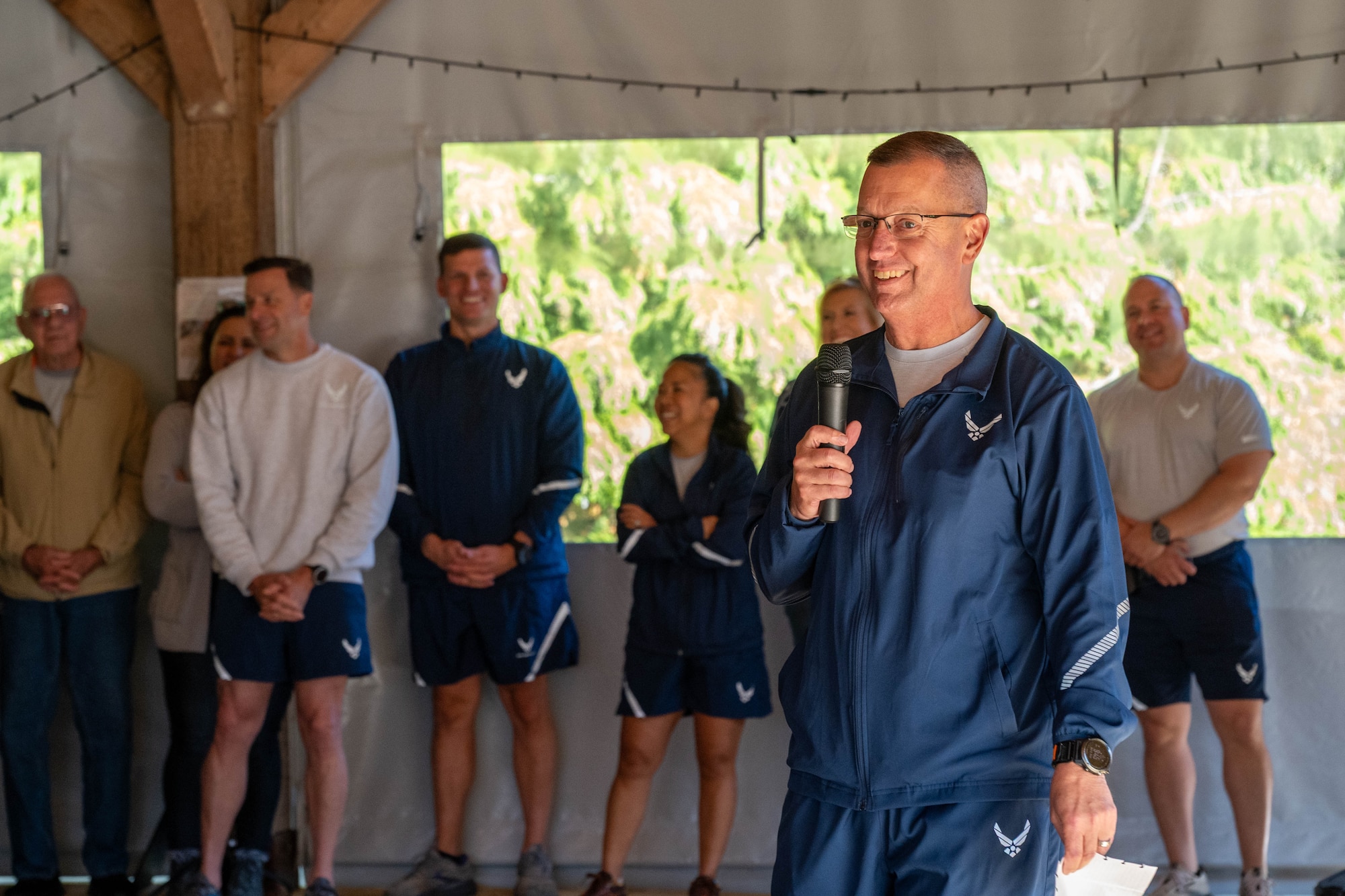 Col. Michael J. Jewell delivers opening remarks during Pathfinder Day