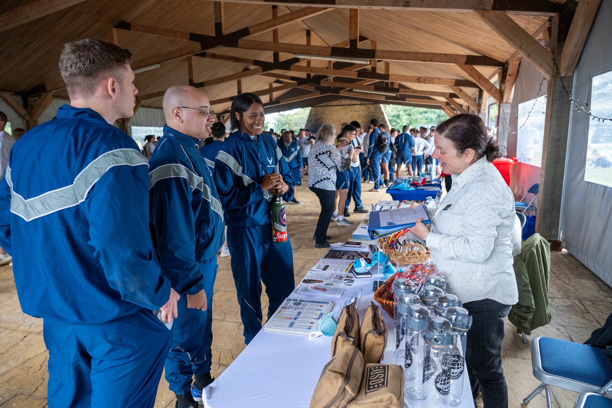Airmen visit informational booths during Pathfinder Day