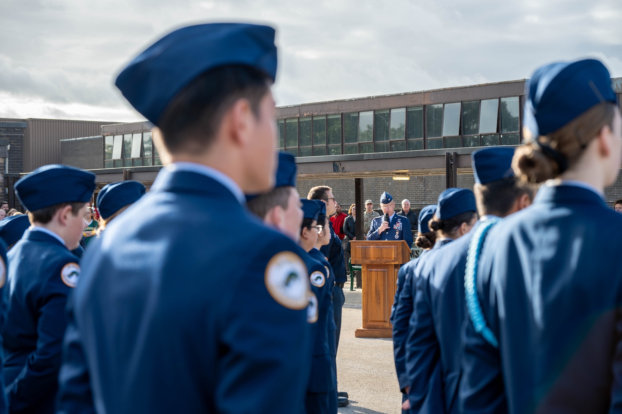 Col. Michael J. Jewell speaks during a 9/11 memorial ceremony