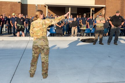 Fort Indiantown Gap hosted more than 120 first responders from communities near the installation for a helicopter emergency orientation Sept. 11, 2025, at Army Aviation Support Facility No. 1 and Muir Army Heliport. (Pennsylvania National Guard photo by Wayne V. Hall)