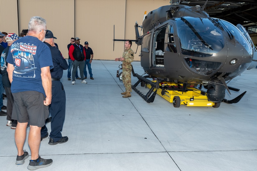 Fort Indiantown Gap hosted more than 120 first responders from communities near the installation for a helicopter emergency orientation Sept. 11, 2025, at Army Aviation Support Facility No. 1 and Muir Army Heliport. (Pennsylvania National Guard photo by Wayne V. Hall)