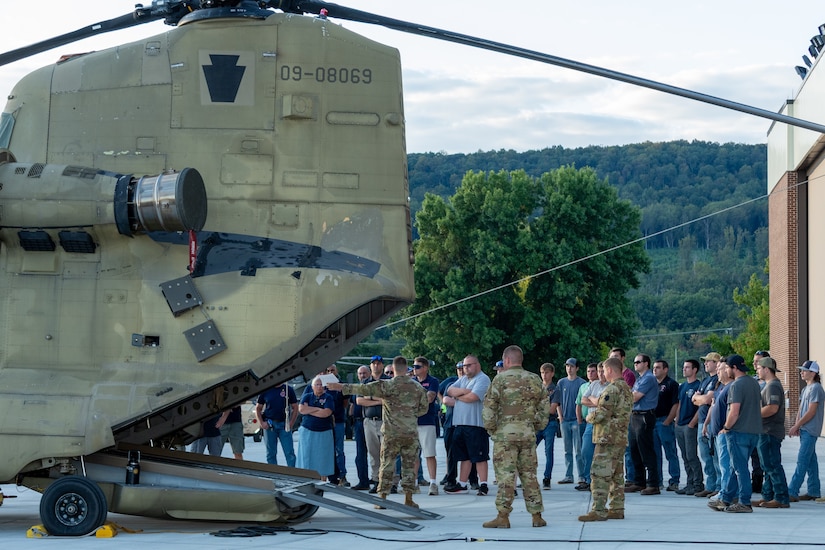 Fort Indiantown Gap hosted more than 120 first responders from communities near the installation for a helicopter emergency orientation Sept. 11, 2025, at Army Aviation Support Facility No. 1 and Muir Army Heliport. (Pennsylvania National Guard photo by Wayne V. Hall)