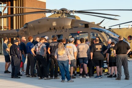 Fort Indiantown Gap hosted more than 120 first responders from communities near the installation for a helicopter emergency orientation Sept. 11, 2025, at Army Aviation Support Facility No. 1 and Muir Army Heliport. (Pennsylvania National Guard photo by Wayne V. Hall)