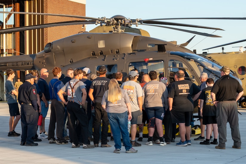 Fort Indiantown Gap hosted more than 120 first responders from communities near the installation for a helicopter emergency orientation Sept. 11, 2025, at Army Aviation Support Facility No. 1 and Muir Army Heliport. (Pennsylvania National Guard photo by Wayne V. Hall)