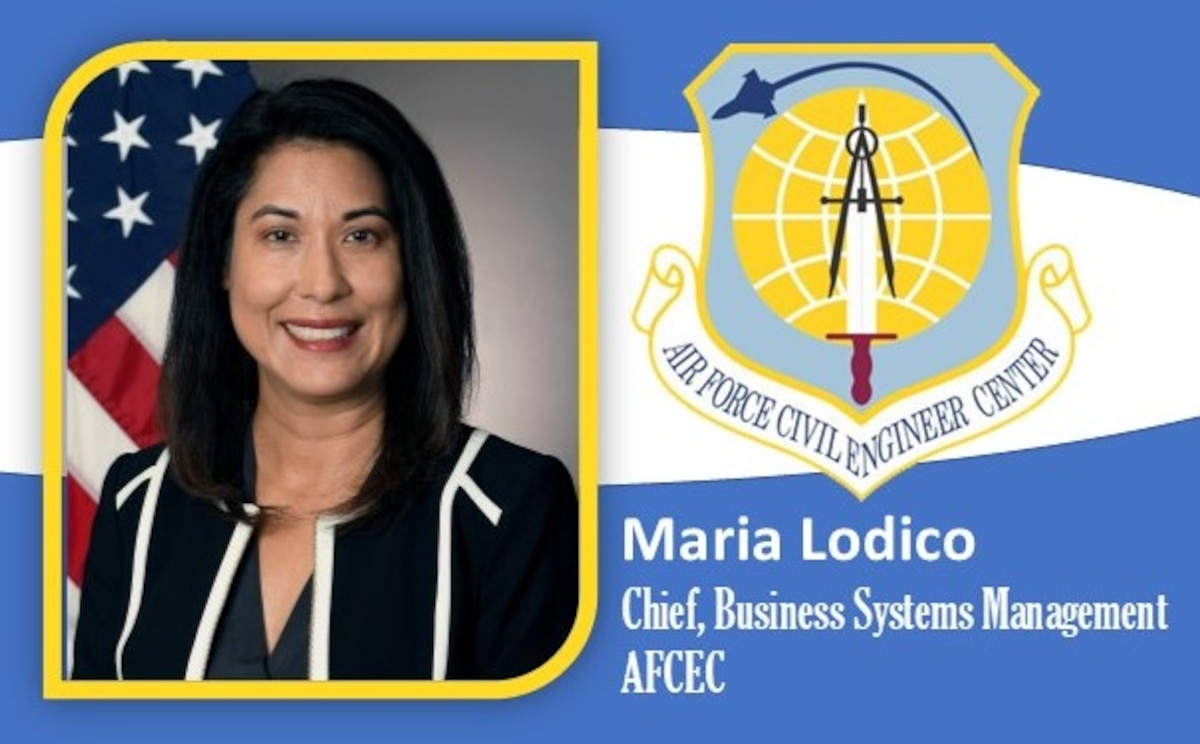 Maria Lodico, business systems management branch chief for Air Force Civil Engineer Center’s Business Information Systems and Mission Support Directorate