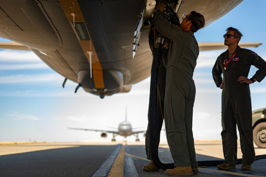 Airmen perform fueling operations