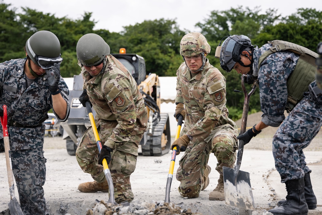U.S. Air Force civil engineers from the 35th CES partnered with the Japan Air Self-Defense Force for a week-long bilateral exercise in July at Misawa and Chitose Air Bases.