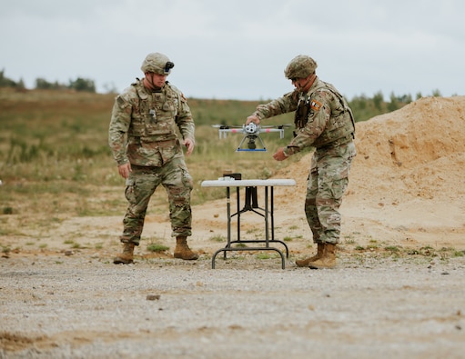 The Joint Multinational Training Group–Ukraine (JMTG-U) Unmanned Aerial Vehicles (UAV) innovation team conducted a live-fire test at Grafenwoehr Training Area, Germany, Sept. 9–12, 2025, dropping 117 live M67 grenades using a Skydio X10 Delta drone.