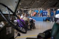 Max Impact, one of six ensembles of The U.S. Air Force Band, performs during the 2025 Joint Base Andrews Air Show at Joint Base Andrews, Maryland, Sept. 13, 2025. The air show features U.S. military and civilian aerial demonstrations, static displays, and opportunities for the public to engage with service members, honoring the legacy of aviation excellence while inspiring the next generation of aviators and aerospace innovators. (U.S. Air Force photos by Staff Sgt. Kimberly Barrera)