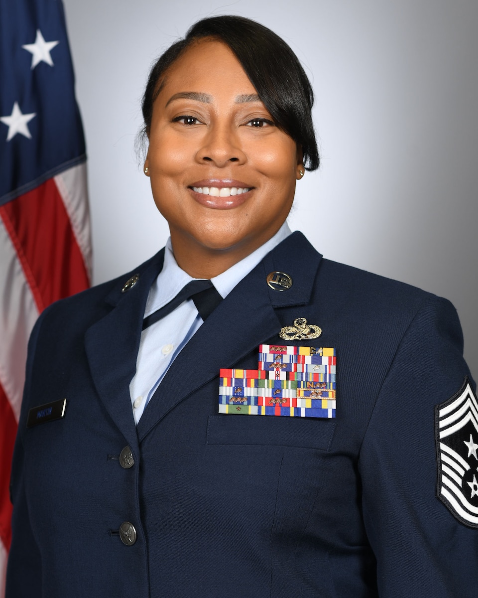 Official photo of Chief Master Sgt Jonna J. Martin