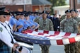 Flag bearers from the U.S. Army Reserve and FDNY render honors to commemorate the lives lost on September 11 at Fort Totten, New York, September 11, 2025. The annual event featured remarks, music, and ceremonial honors that brought together the military and first responders in remembrance of sacrifice and service. (U.S. Army Photo by Sgt. Maurice Moore)