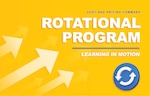 Yellow graphic with text highlighting Cost and Pricing Command's rotational program.