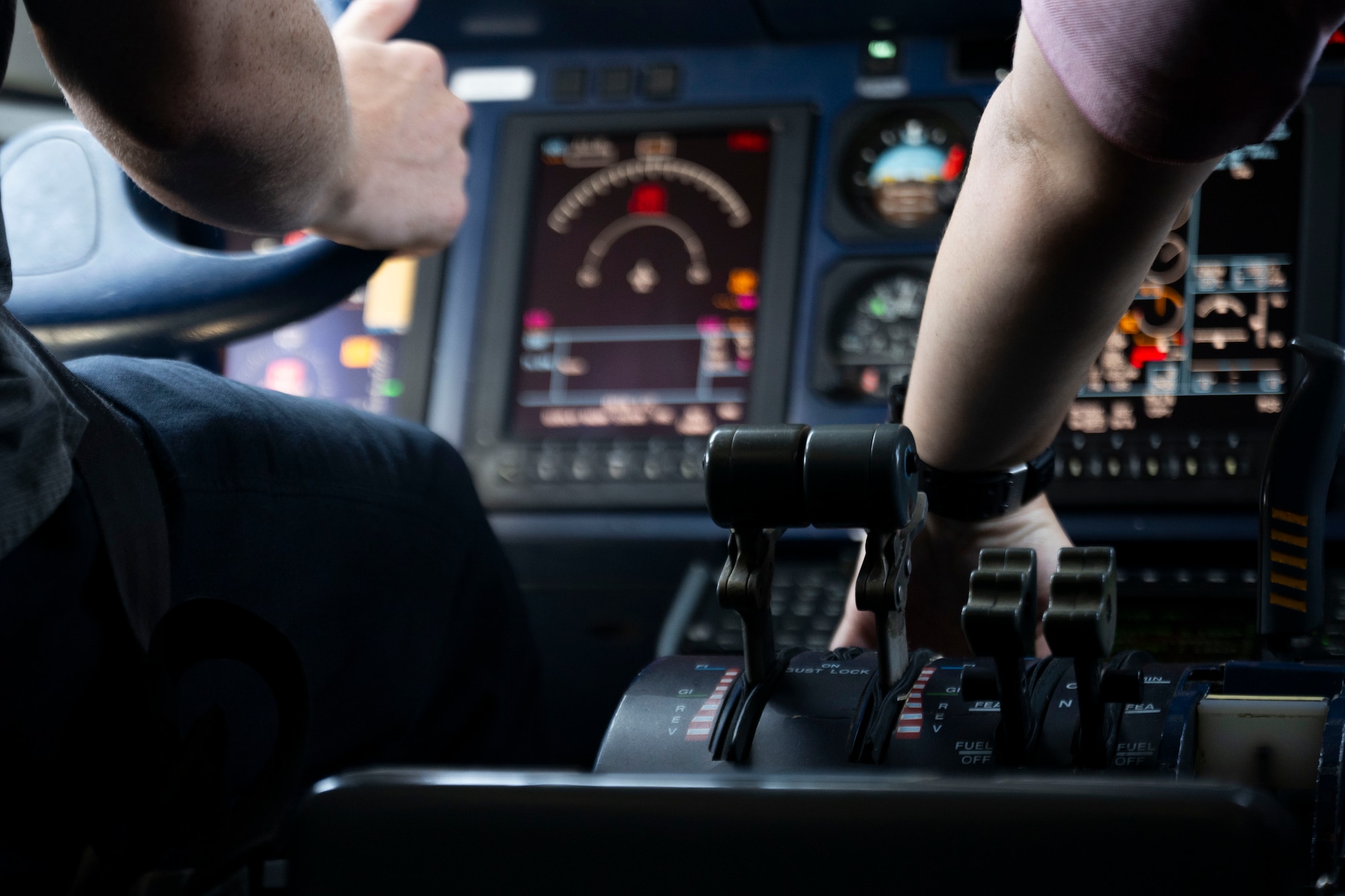 U.S. Air Force Air Commandos assigned to Air Force Special Operations Command complete preflight procedures prior to a flight as part of Emerald Warrior 25.2 at Marine Corps Air Station Yuma, Arizona, July 25, 2025.