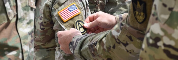 1st Space Battalion Soldiers receive combat patches