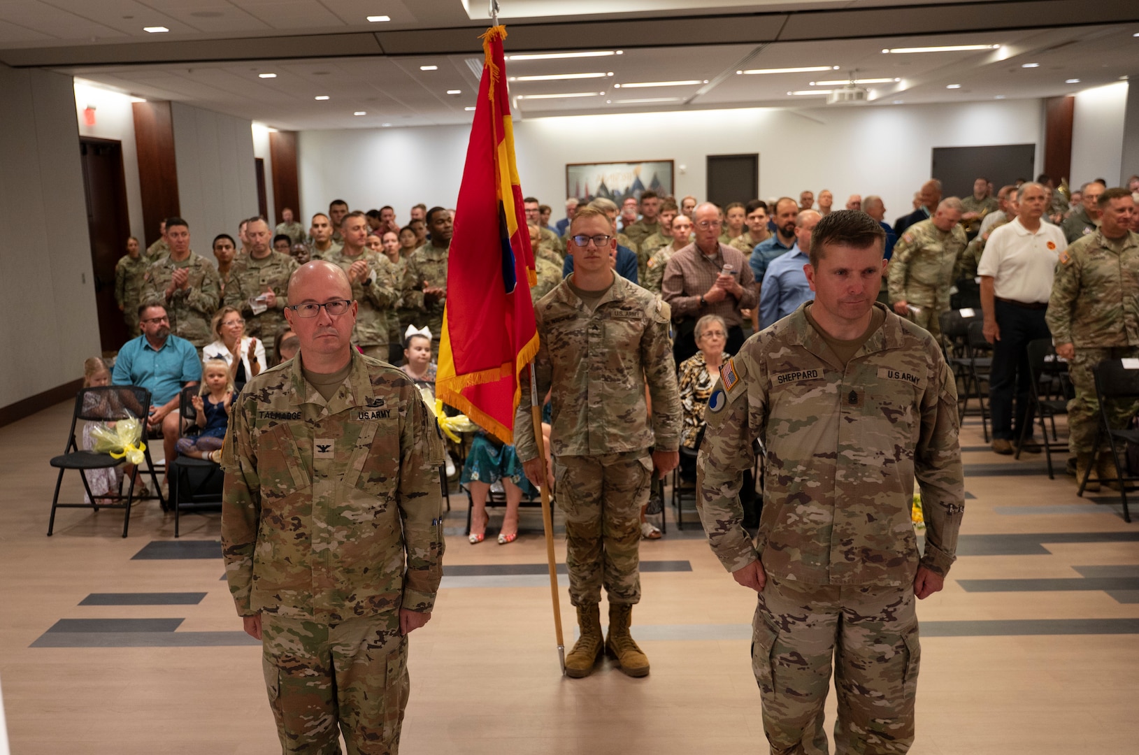 29th DIVARTY command team stands in formation