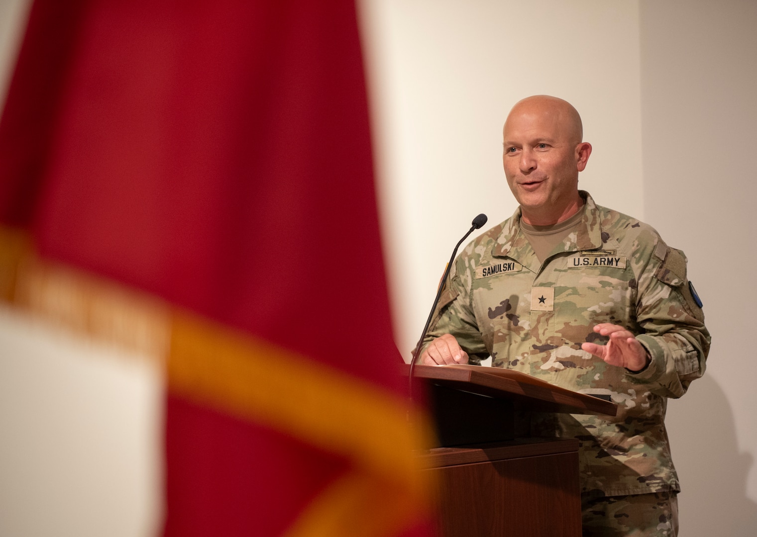 Brig. Gen. Samulski delivers remarks
