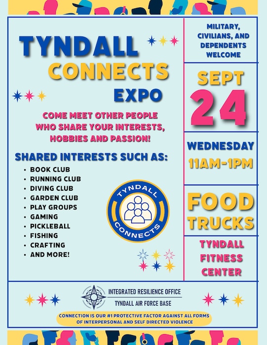 A graphic advertising Tyndall Connects Expo on Sept. 24, 2025, at Tyndall Air Force Base, Florida.