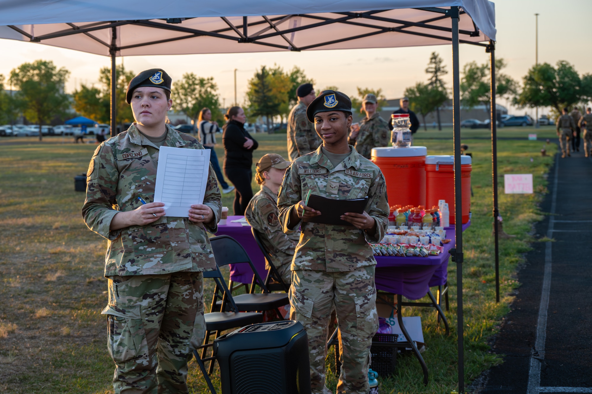 Uniformed personnel participates in Ruck for Life Event
