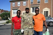 Brig. Gen. Leland D. Blanchard II, Commanding General (Interim) of the D.C. National Guard, and members of Task Force Beautification join Ward 8 residents, volunteers, and 8B06 Advisory Neighborhood Commission (ANC) members for a pop-up community clean-up in Washington, D.C., Sept. 13, 2025. The effort, led by ANC Commissioner Marcus “Mick” Hickman, marked the first time D.C. National Guard members worked alongside residents and elected officials in support of the D.C. Safe and Beautiful mission in providing critical support to the D.C. Metropolitan Police Department in ensuring the safety of all who live, work and visit the District. Many of the participating Guard members live and work in the District, strengthening their shared commitment to keeping local neighborhoods safe and clean.