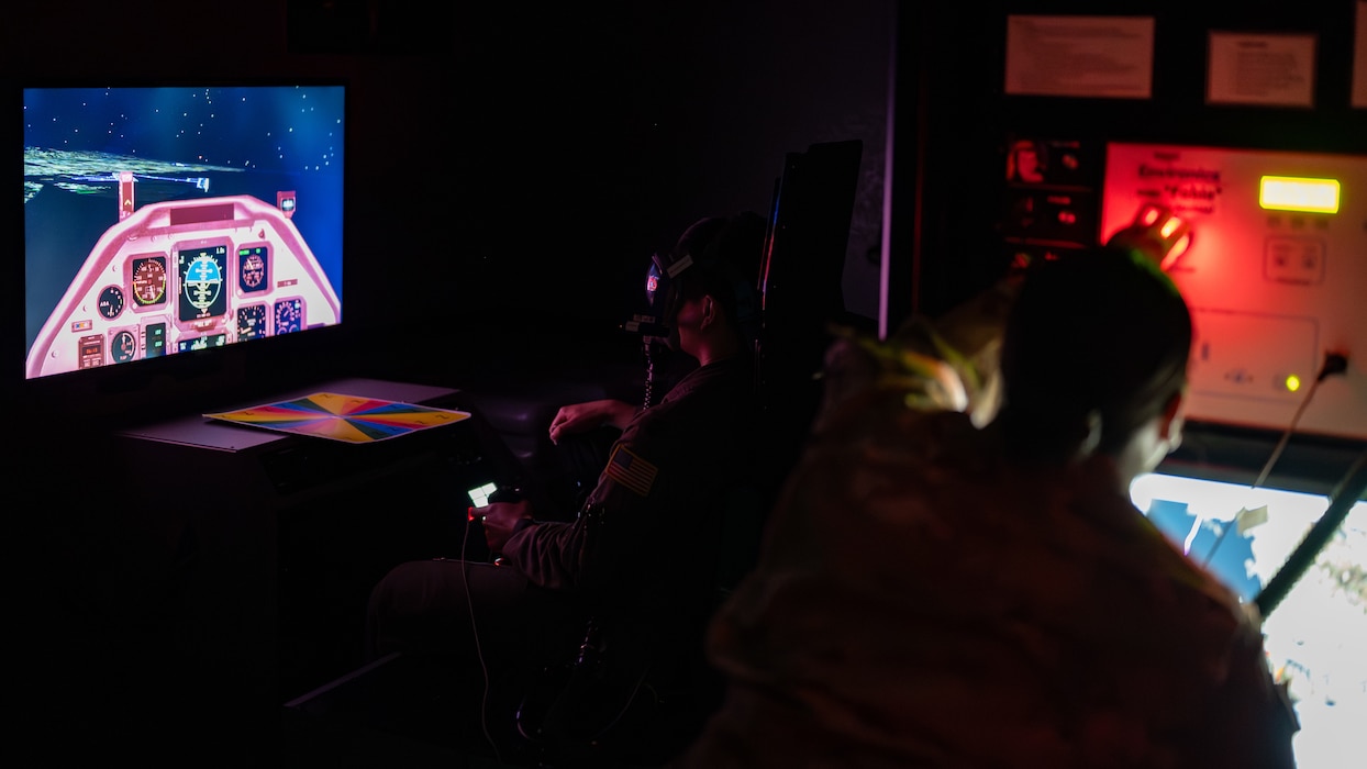 Airman participates in hypoxia training