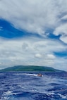The USCGC Myrtle Hazard (WPC 1139) crew transits off Rota, CNMI, on Aug. 27, 2025.