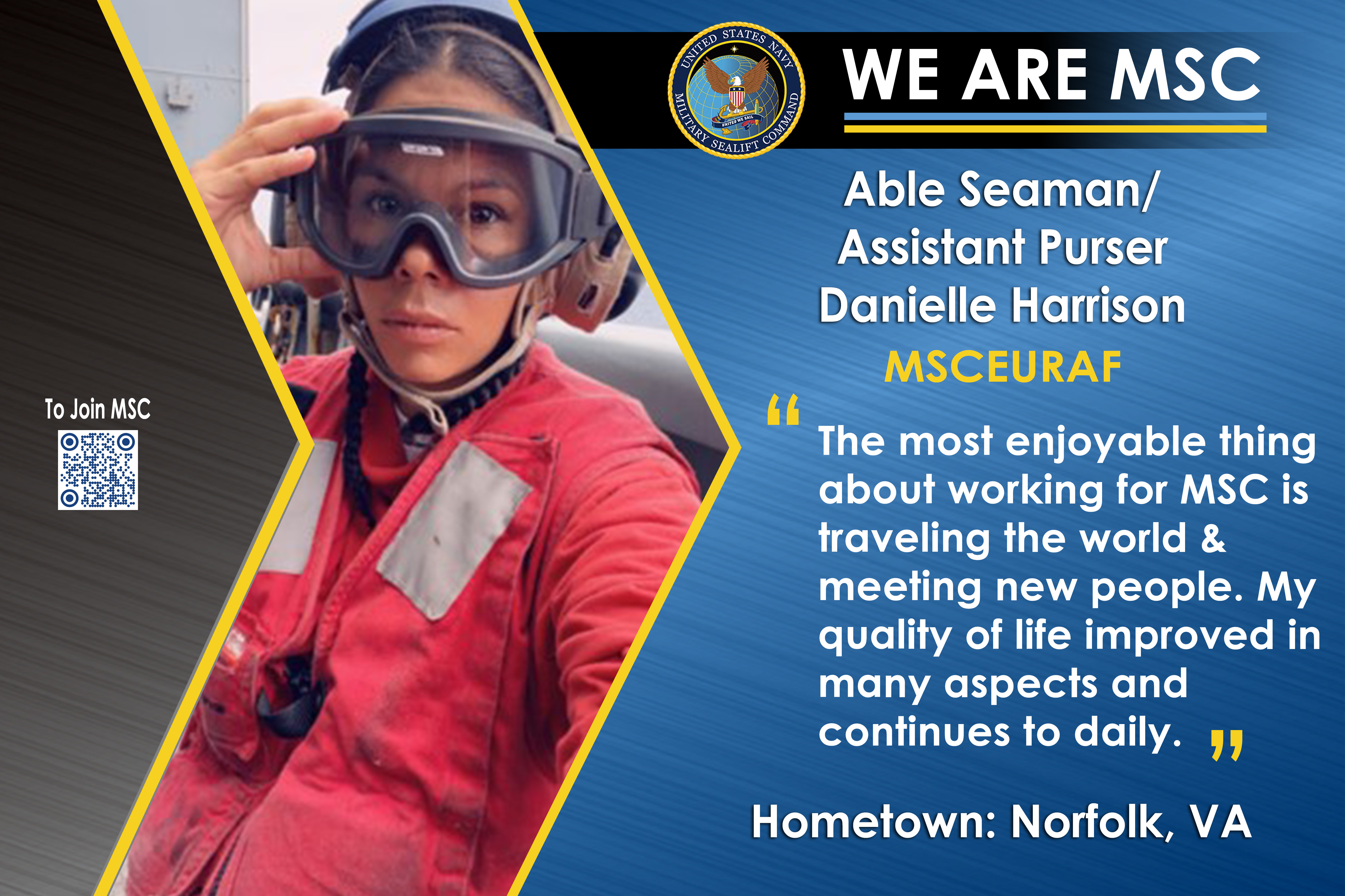 We Are MSC: Able Seaman/Assistant Purser Danielle Harrison