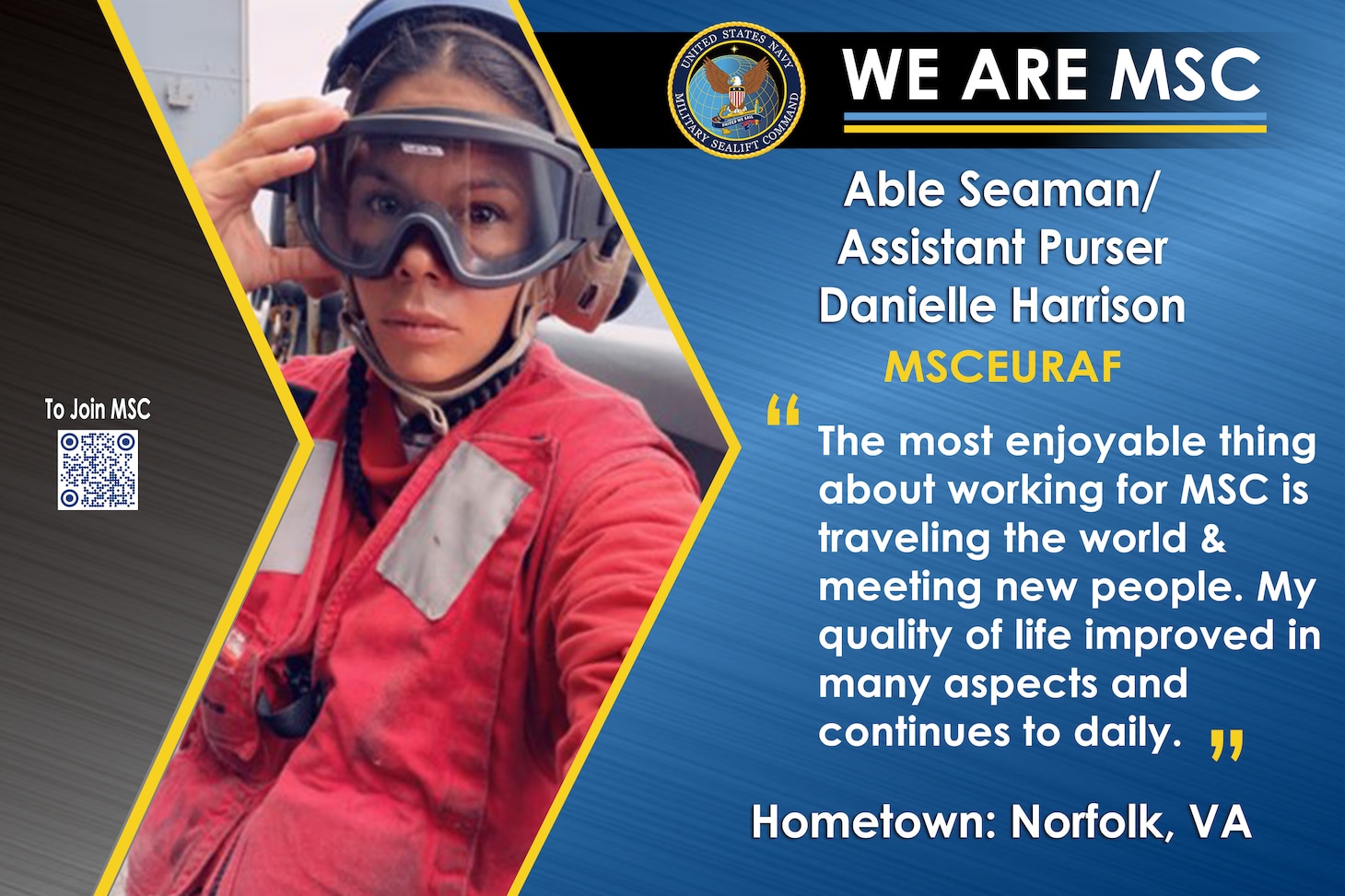 We Are MSC: Able Seaman/Assistant Purser Danielle Harrison