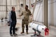U.S. Air Force SMSgt. Mackenzie Wright, 5th Maintenance Group weapons standardization superintendent, gives a tour of munitions to Rep. Ed Case at Minot Air Force Base, North Dakota, Sept. 13, 2025. Visits like these are important because members of Congress often rely on their insights and recommendations when shaping key legislation.