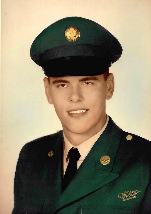 U.S. Army Pvt. Thomas Muha is pictured shortly after entering basic training in July 1964. Muha went on to serve for several years, including a deployment to Vietnam. He later passed away from complications linked to Agent Orange exposure, a lasting consequence faced by many Vietnam-era veterans. (Courtesy photo from Col. Matthew T. Muha, 445th Airlift Wing deputy commander)