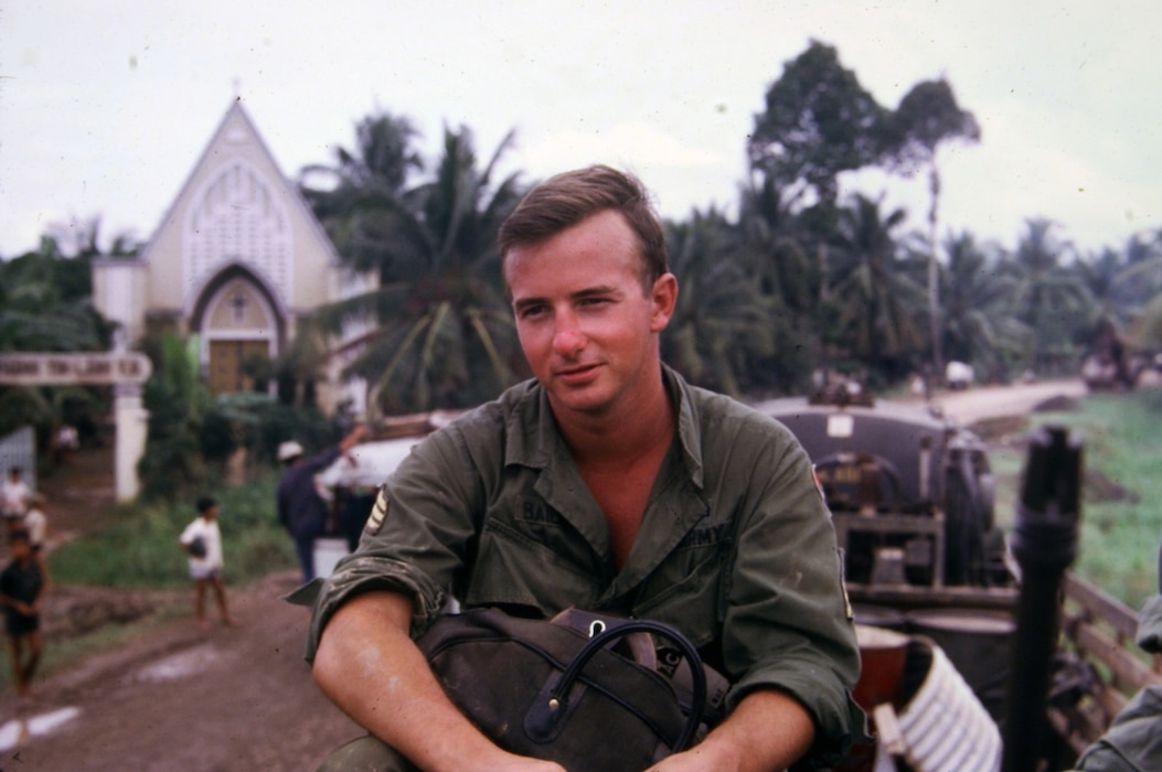 U.S. Army Al Bailey, a Vietnam veteran, is pictured on an armored personnel carrier in Vietnam in 1967. Bailey has spent two decades leading 177 flights with over 12,000 veterans, 143 of which were Honor Flight Dayton. (Courtesy photo from Bailey)
