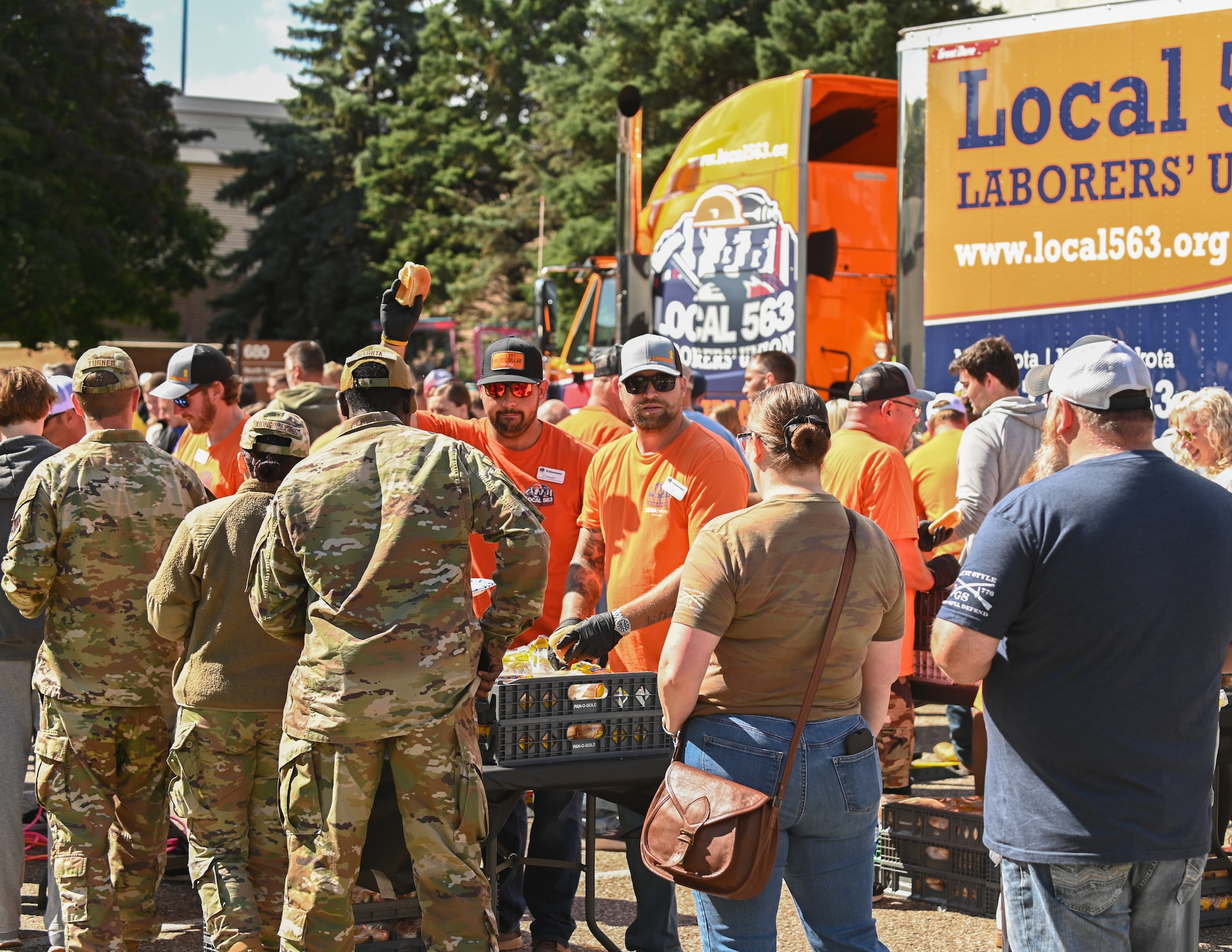 U.S. Air Force Airmen from the 133rd Airlift Wing and their families and friends participate in Family Day activities in St. Paul, Minn., Sept. 7, 2025.