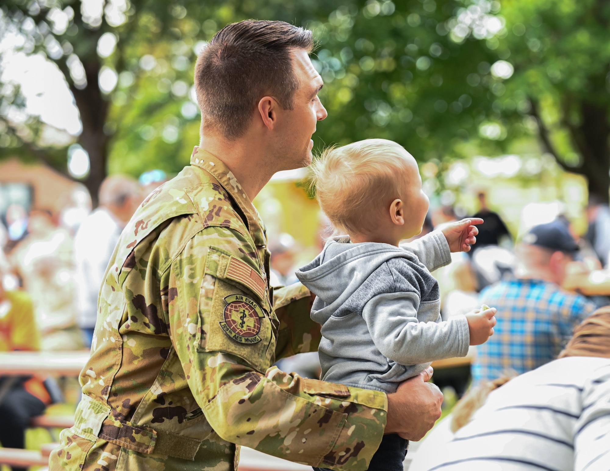 U.S. Air Force Airmen from the 133rd Airlift Wing and their families and friends participate in Family Day activities in St. Paul, Minn., Sept. 7, 2025.