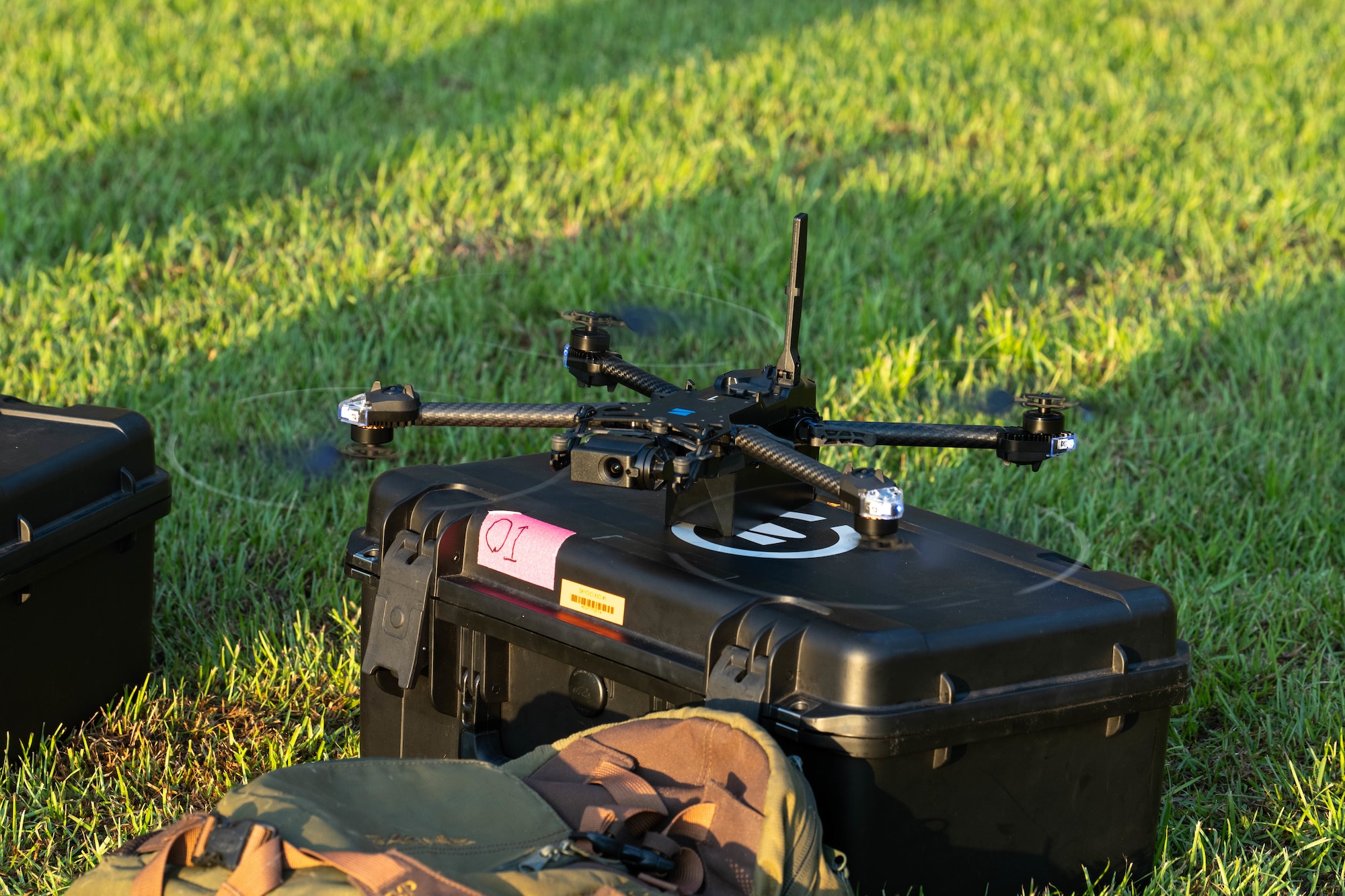 A U.S. Airman assigned to the 1st Special Operations Wing operates a drone for Exercise Commando Response at Hurlburt Field, Florida, Sept. 8, 2025.