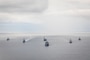 U.S. 7TH FLEET AREA OF OPERATIONS (Sept. 16, 2025) – Japan Maritime Self-Defense Force, Republic of Korea Navy, and U.S. Navy ships sail in formation in support of Exercise Freedom Edge 25, Sept. 16. Trilateral exercises like Freedom Edge demonstrate a shared commitment to achieve and maintain peace in the Asia-Pacific. U.S. 7th Fleet, the Navy's largest forward-deployed numbered fleet, routinely interacts and operates with allies and partners in preserving a free and open Indo-Pacific. (U.S. Navy photo by Mass Communication Specialist 1st Class Charles Oki)