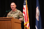 Adjutant General of Virginia speaks during ceremony