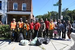 Brig. Gen. Leland D. Blanchard II, Commanding General (Interim) of the D.C. National Guard, and members of Task Force Beautification join Ward 8 residents, volunteers, and 8B06 Advisory Neighborhood Commission (ANC) members for a pop-up community clean-up in Washington, D.C., Sept. 13, 2025. The effort, led by ANC Commissioner Marcus “Mick” Hickman, marked the first time D.C. National Guard members worked alongside residents and elected officials in support of the D.C. Safe and Beautiful mission in providing critical support to the D.C. Metropolitan Police Department in ensuring the safety of all who live, work and visit the District. Many of the participating Guard members live and work in the District, strengthening their shared commitment to keeping local neighborhoods safe and clean.