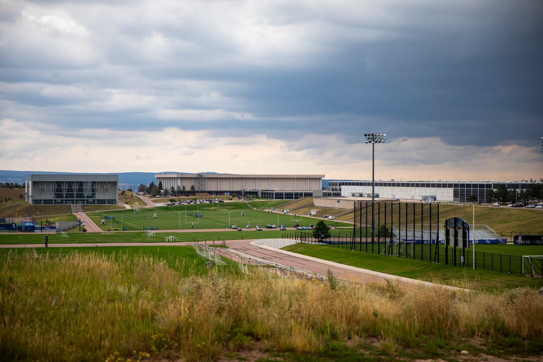 The U.S. Air Force Academy’s Cadet Field House in Colorado Springs, Colorado, photographed Aug. 25, 2025, is one of several high-profile renovation projects led by the U.S. Army Corps of Engineers, Omaha District.