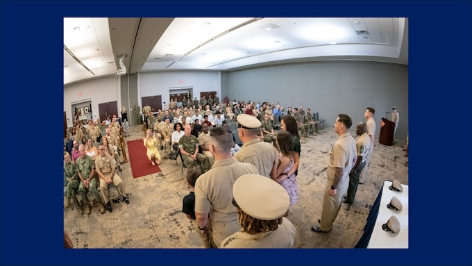 Seven Sailors advanced to the rank of Chief Petty Officer and two Marines received the honorary title of Chief Petty Officer during a ceremony held Tuesday, September 16, 2025 aboard Marine Corps Air Station Cherry Point.