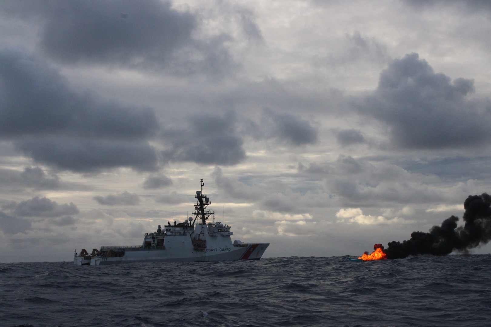 U.S. Coast Guard crews conduct counter-drug operations in the Eastern Pacific Ocean as part of Operation Pacific Viper. The operation highlights the Coast Guard’s commitment to disrupting transnational criminal organizations and preventing the flow of illicit drugs into the United States. (U.S. Coast Guard photo)