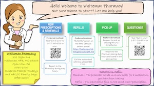 To start prescription services with the Whiteman AFB Pharmacy using Q-Anywhere, please scan this QR code or text "GET IN LINE' to 877-200-6516.