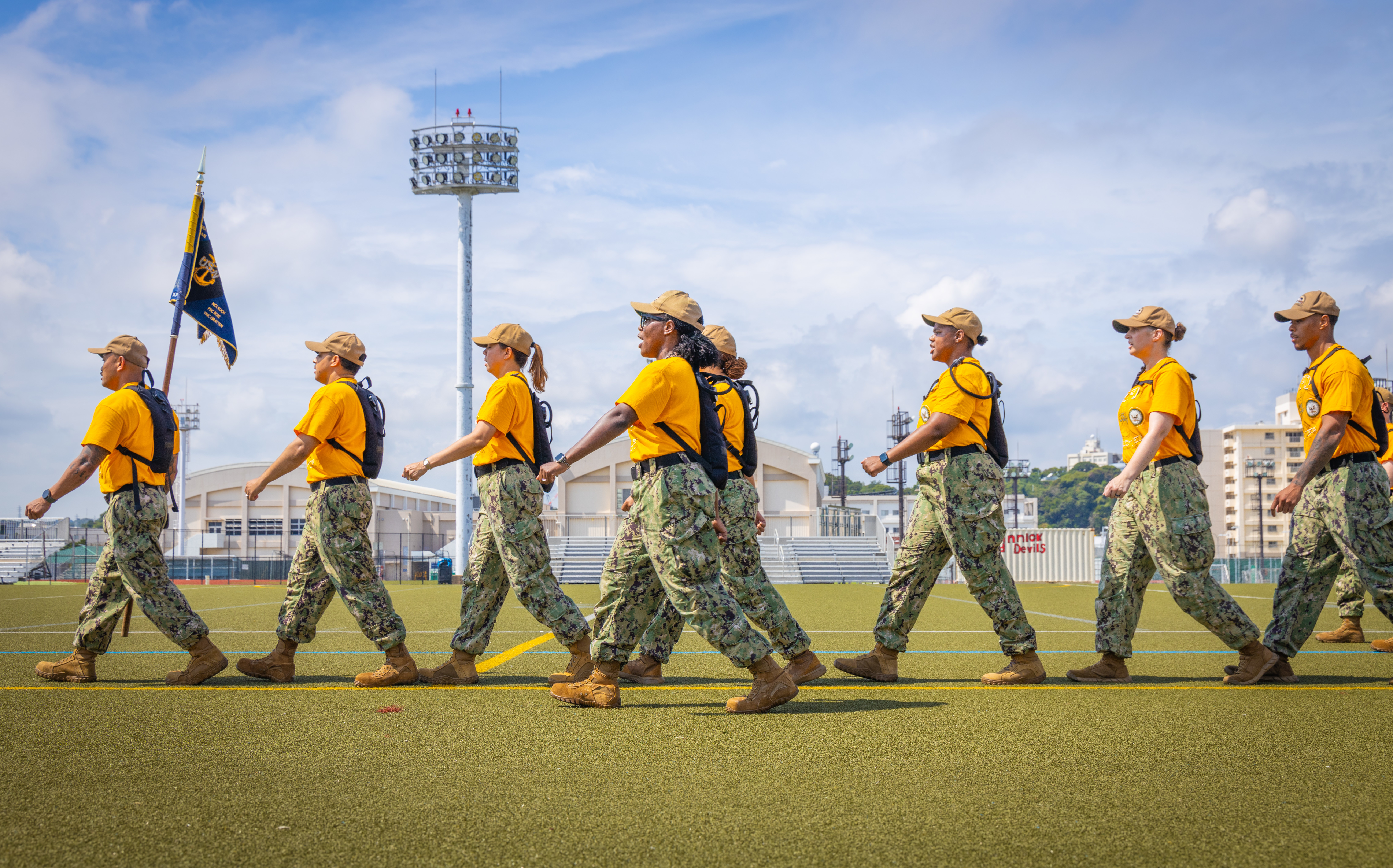 U.S. Navy Chief Petty Officers from Commander, Fleet Activities Yokosuka (CFAY), Japan Maritime Self-Defense Force (JMSDF), and tenant commands participated in Chief Pride Day at CFAY's Berkey Field Friday, September 12, 2025.
